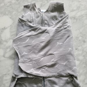 Halo Gray Newborn Sleep Sack with Bird Pattern